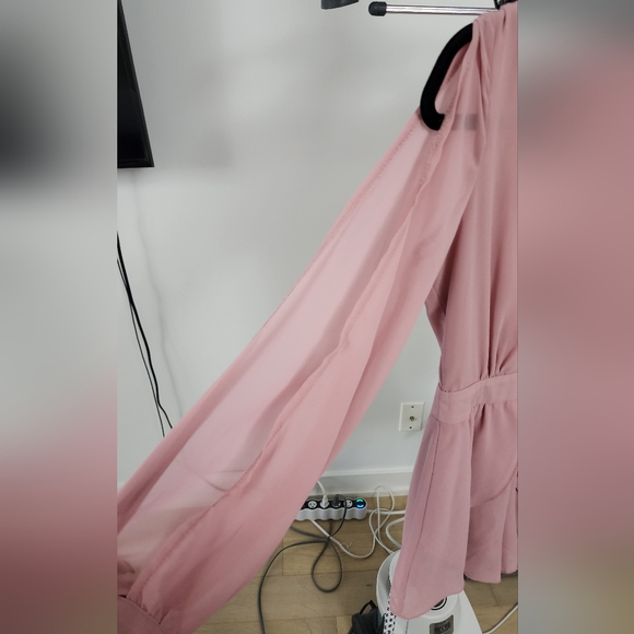 New pink romper with slit sleeves missguided - Picture 3 of 4